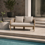 Outdoor Gray Rope Loveseat | OROA Modern Salvora