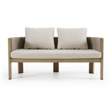 Outdoor Gray Rope Loveseat | OROA Modern Salvora