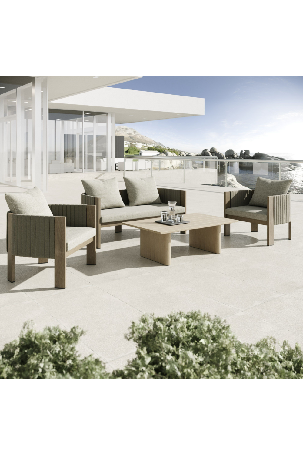 Outdoor Gray Rope Loveseat | OROA Modern Salvora | Oroa.com