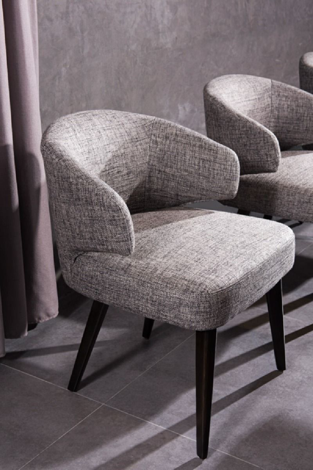 Gray Curved-Back Dining Chair | OROA Modern Carlton | Oroa.com