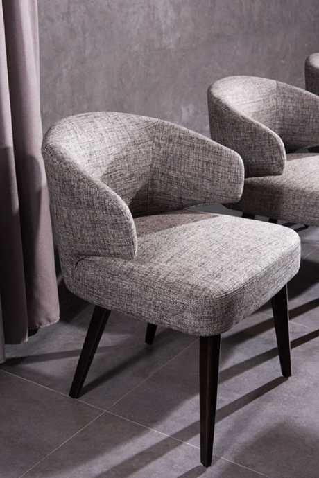 Gray Curved-Back Dining Chair | OROA Modern Carlton | Oroa.com