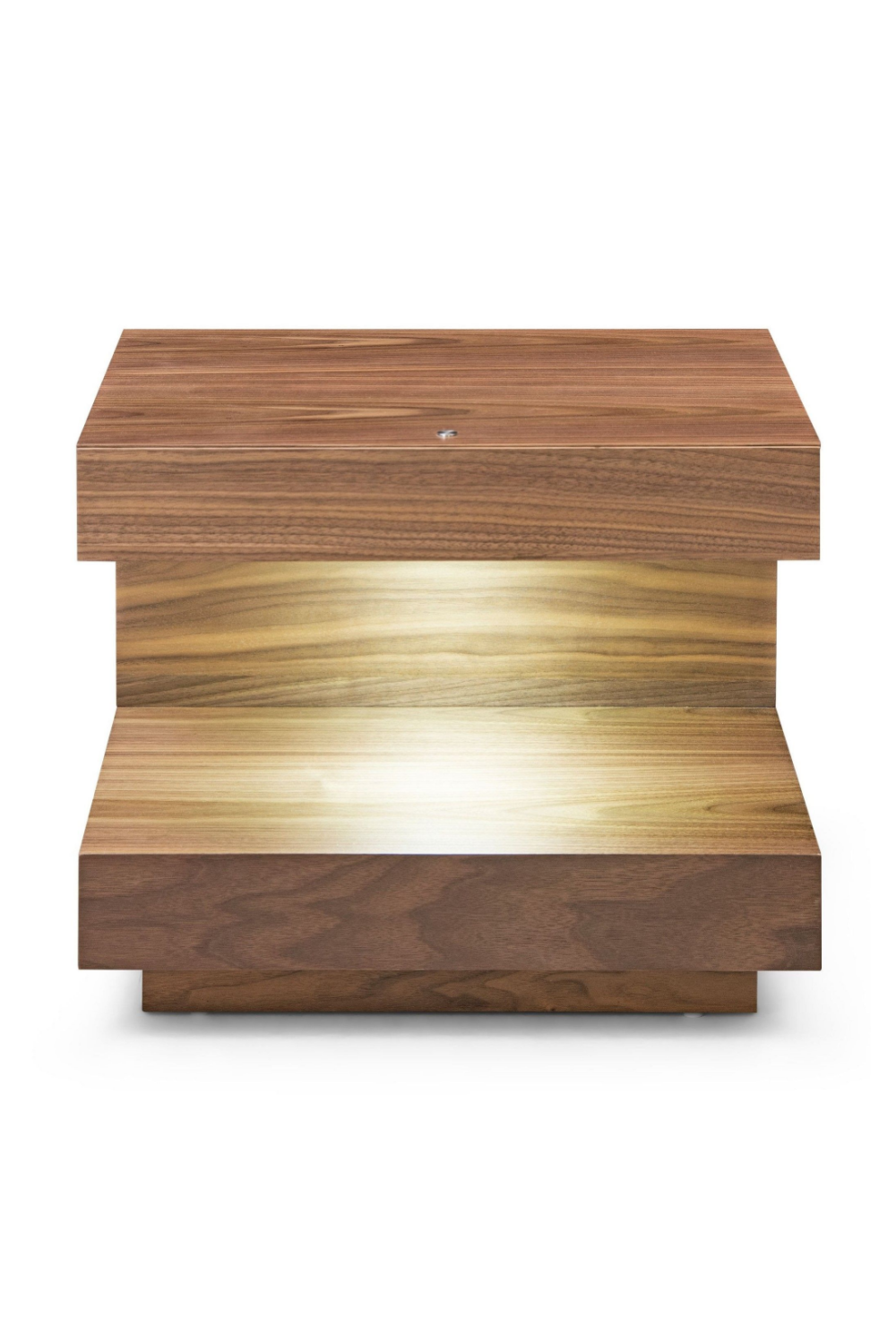 C-Shaped Brown LED Nightstand | OROA Modern Esso | Oroa.com