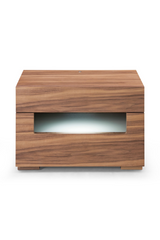Walnut 2-Drawer LED Nightstand | OROA Modern Ceres | Oroa.com