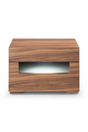 Walnut 2-Drawer LED Nightstand | OROA Modern Ceres | Oroa.com