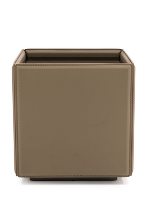 Beige Vegan Leather End Table | OROA Modern Vargas | Oroa.com