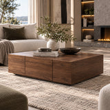 Walnut Storage Coffee Table | OROA Modern Leslie