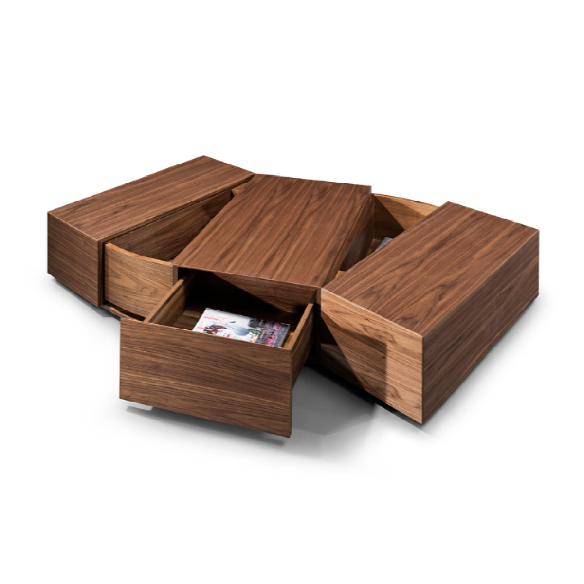 Walnut Storage Coffee Table | OROA Modern Leslie