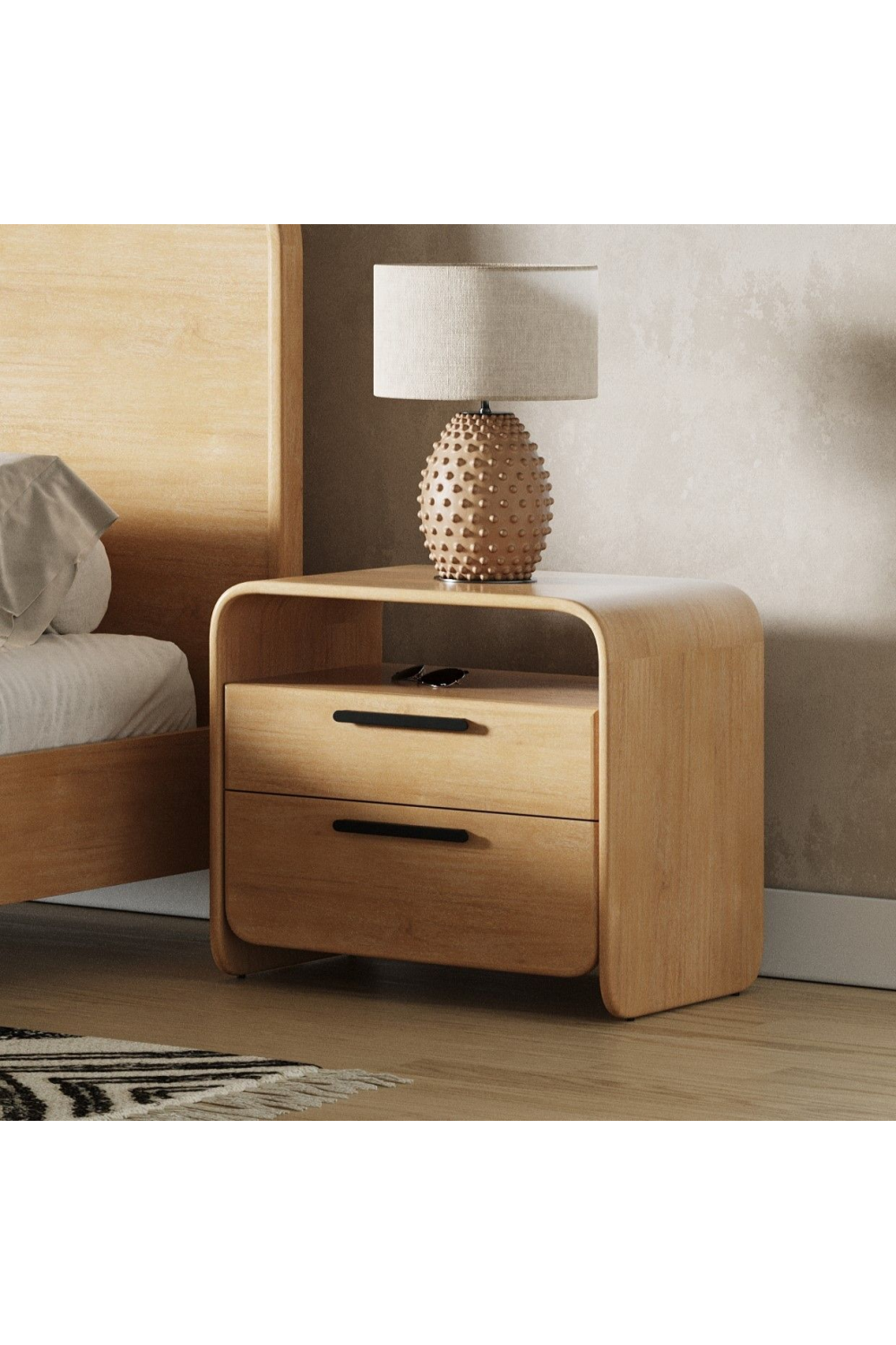 Natural Acacia Nightstand | OROA Modern Dresden | Oroa.com