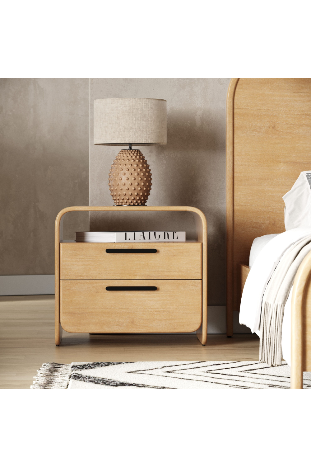 Natural Acacia Nightstand | OROA Modern Dresden | Oroa.com