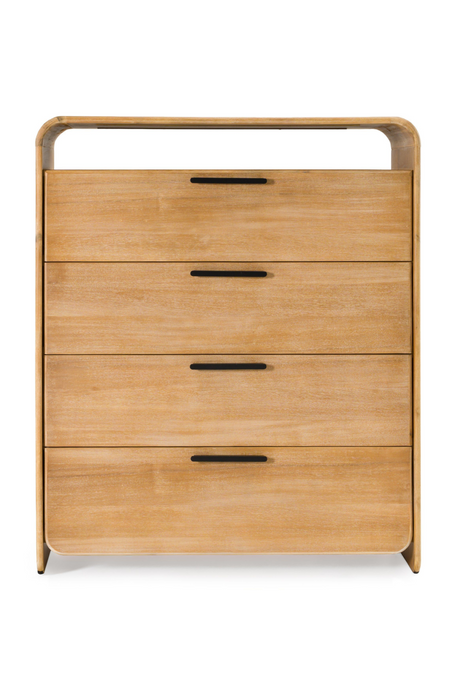 Natural Acacia 4-Drawer Chest | OROA Modern Dresden | Oroa.com