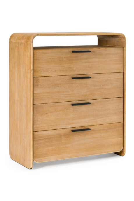Natural Acacia 4-Drawer Chest | OROA Modern Dresden | Oroa.com