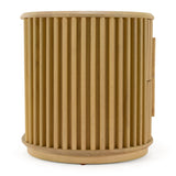 Oak Slatted 2-Drawer Nightstand | OROA Modern Kayce
