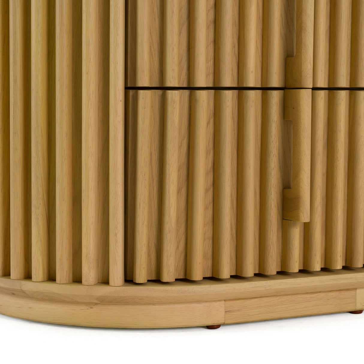Oak Slatted 2-Drawer Nightstand | OROA Modern Kayce