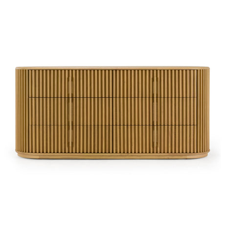 Modern European furniture - Oak Slatted 6-Drawer Dresser - www.oroa.com