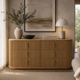 Oak Slatted 6-Drawer Dresser | OROA Modern Kayce