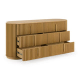 Oak Slatted 6-Drawer Dresser | OROA Modern Kayce