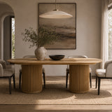Natural Oak Oval Dining Table | OROA Modern Kayce