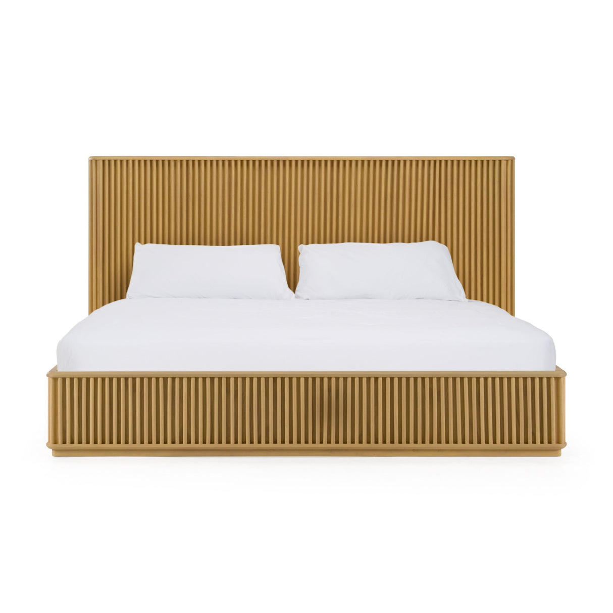 Natural Oak Slatted Bed | OROA Modern Kayce