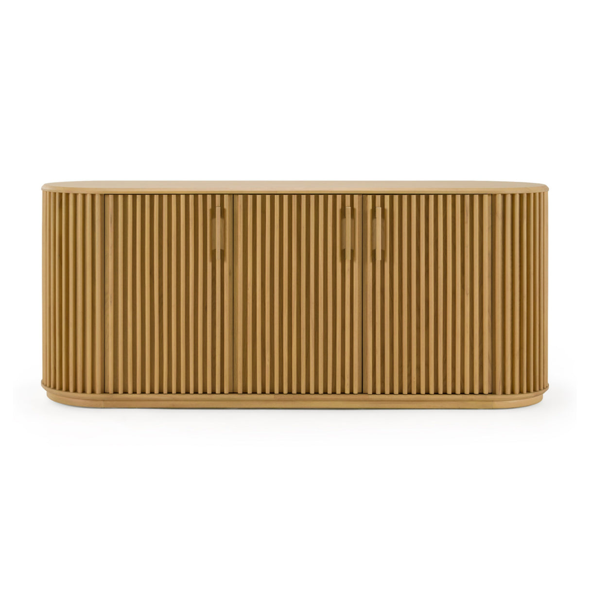 Oak Slatted 3-Door Buffet | OROA Modern Kayce