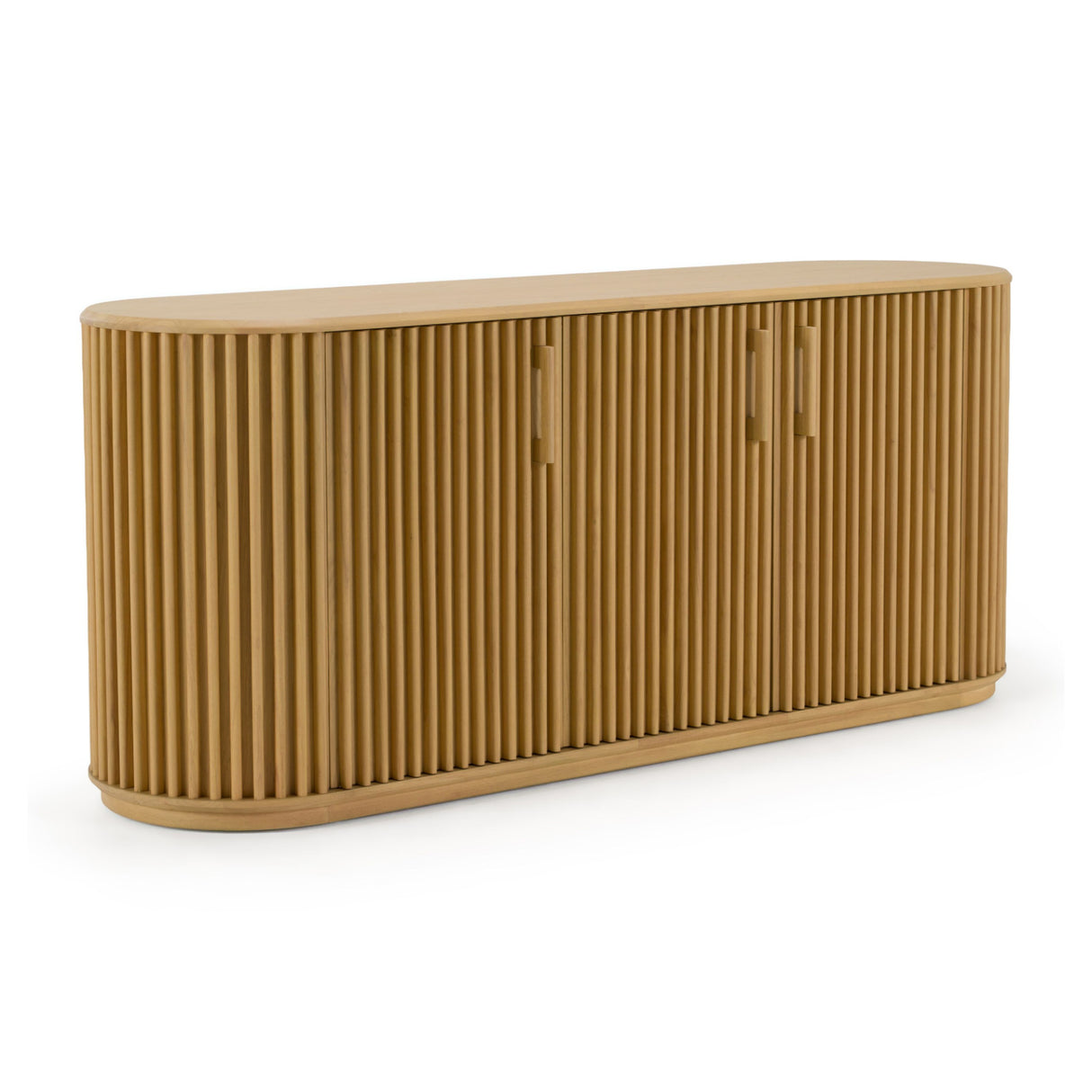 Oak Slatted 3-Door Buffet | OROA Modern Kayce