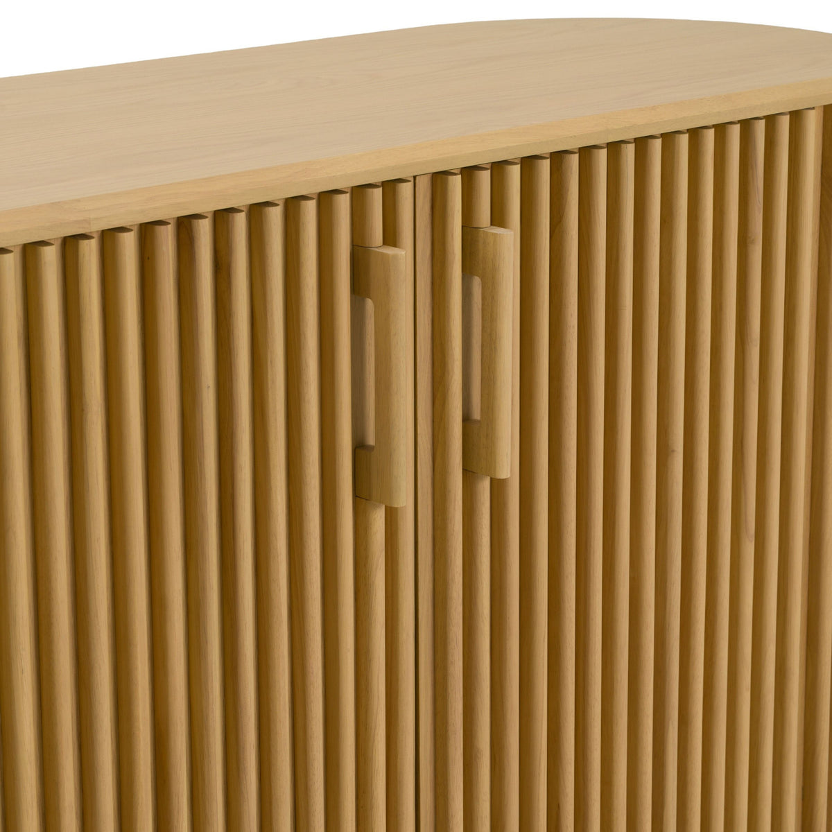 Oak Slatted 3-Door Buffet | OROA Modern Kayce