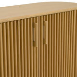 Oak Slatted 3-Door Buffet | OROA Modern Kayce
