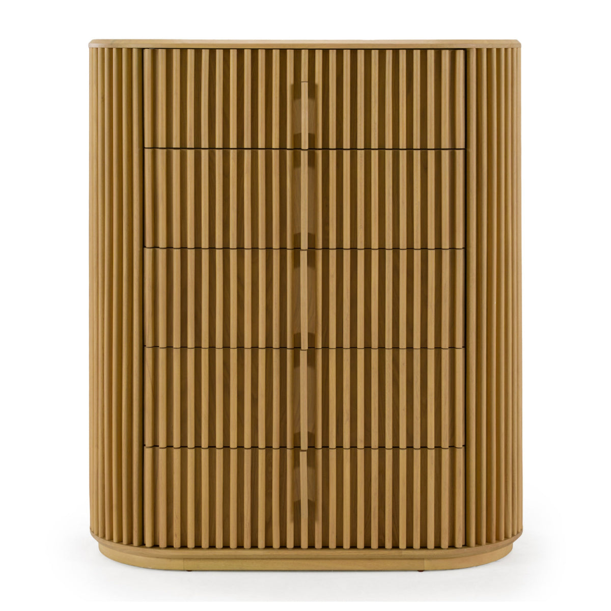 Oak Slatted 5-Drawer Chest | OROA Modern Kayce