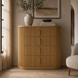 Oak Slatted 5-Drawer Chest | OROA Modern Kayce