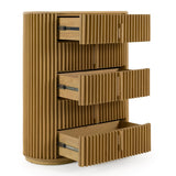 Oak Slatted 5-Drawer Chest | OROA Modern Kayce