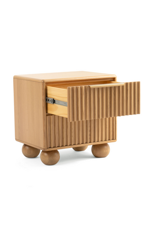 Fluted Oak 2-Drawer Nightstand | OROA Modern Winters | Oroa.com