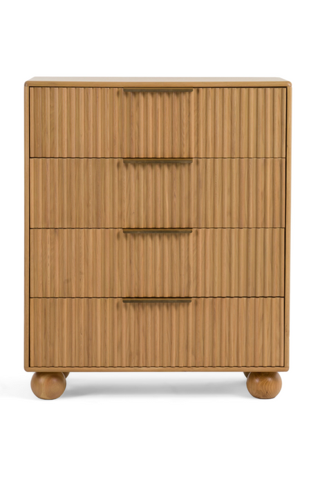 Fluted Oak 4-Drawer Chest | OROA Modern Winters | Oroa.com