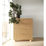 Fluted Oak 4-Drawer Chest | OROA Modern Winters | Oroa.com