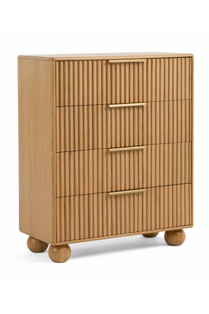 Fluted Oak 4-Drawer Chest | OROA Modern Winters | Oroa.com