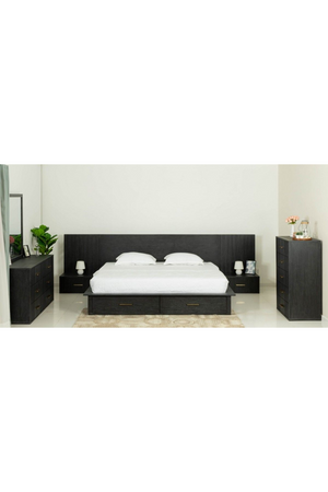 Dark Gray 2-Drawer Bed | OROA Modern Manchester | Oroa.com
