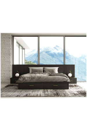 Dark Gray 2-Drawer Bed | OROA Modern Manchester | Oroa.com