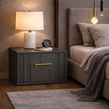   Gray Acacia 1-Drawer Nightstand | Oroa.com