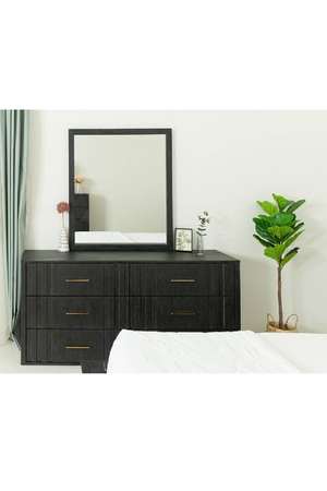 Dark Gray Acacia 6-Drawer Dresser | OROA Modern Manchester | Oroa.com