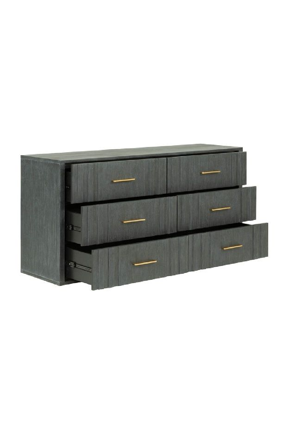 Dark Gray Acacia 6-Drawer Dresser | OROA Modern Manchester | Oroa.com