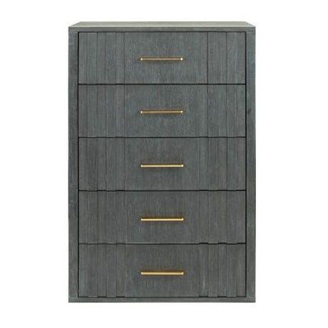 Gray Acacia 5-Drawer Chest by OROA Modern Manchester