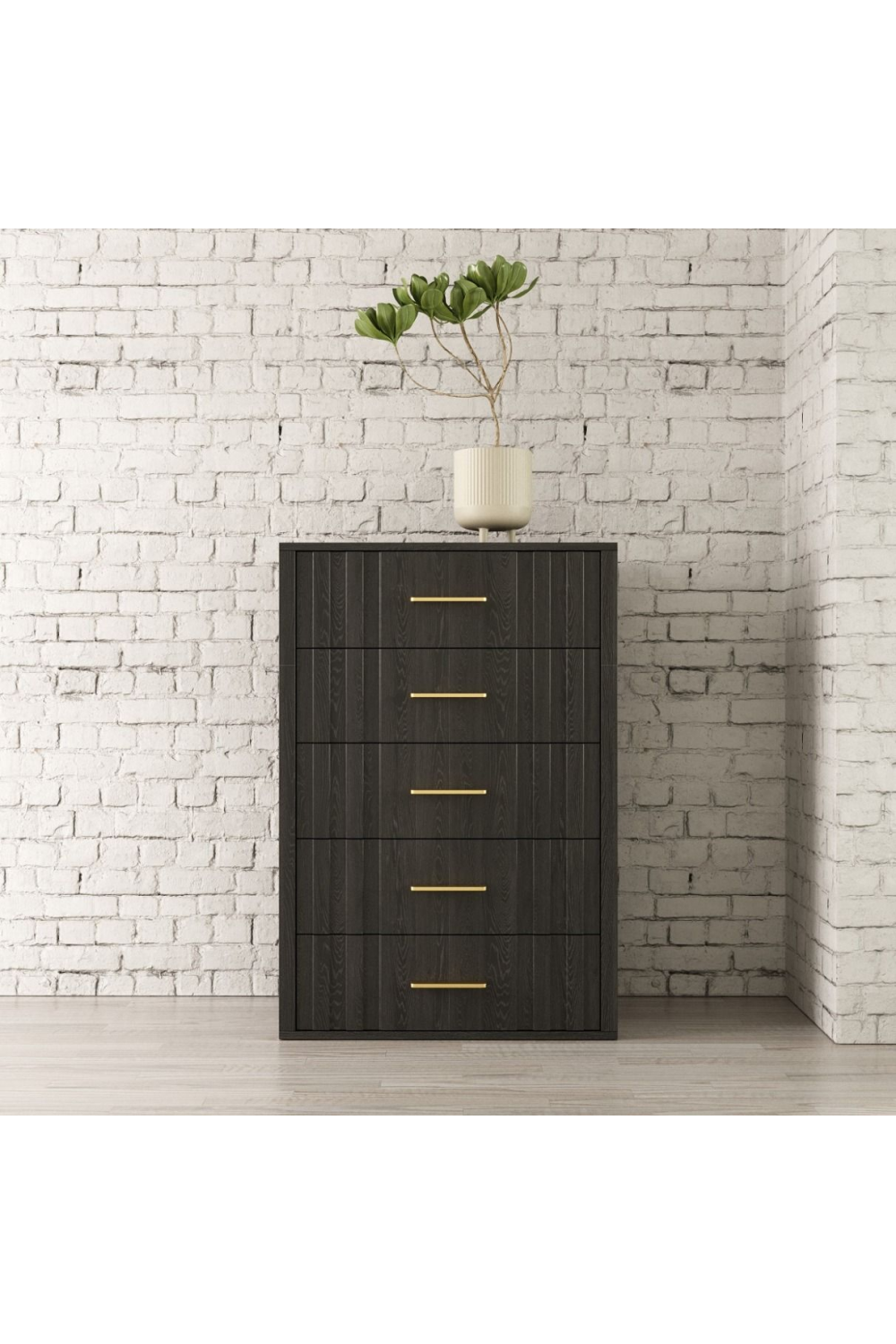 Gray Acacia 5-Drawer Chest | OROA Modern Manchester | Oroa.com