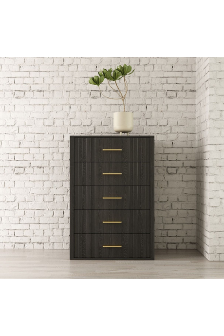 Gray Acacia 5-Drawer Chest | OROA Modern Manchester | Oroa.com