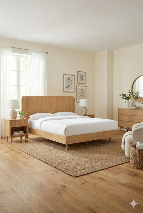 Natural Acacia Bed | OROA Modern Jacobson | Oroa.com