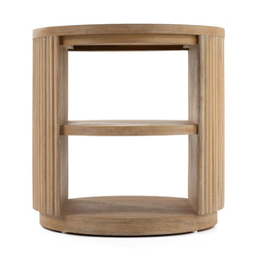 Natural Acacia End Table – Jacobson – front view