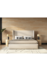 Ribbed Natural Acacia 2-Drawer Nightstand | OROA Modern | Oroa.com