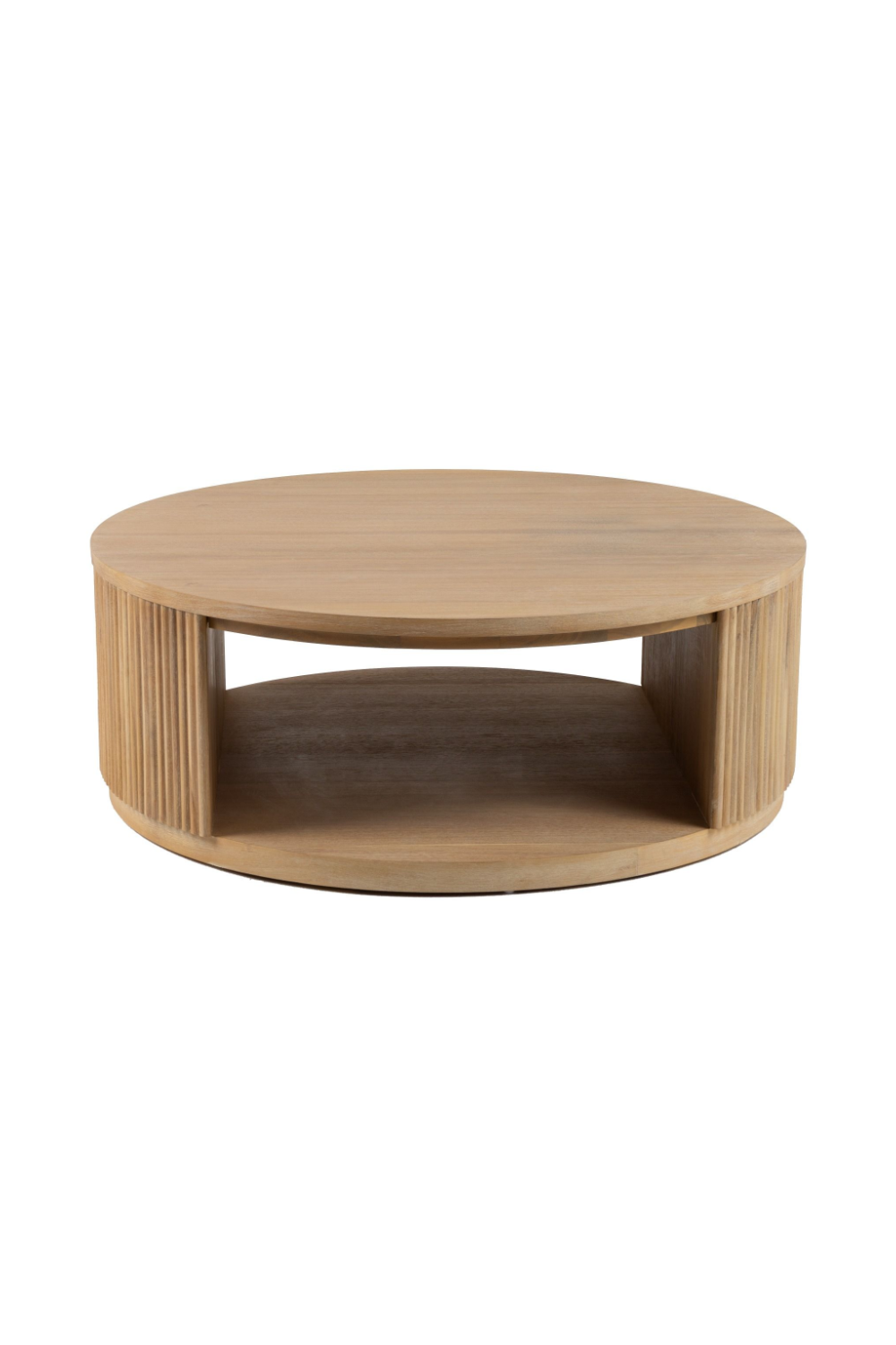 Natural Acacia Round Coffee Table | OROA Modern Jacobson | Oroa.com