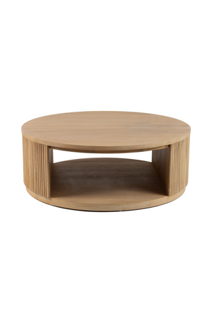 Natural Acacia Round Coffee Table | OROA Modern Jacobson | Oroa.com