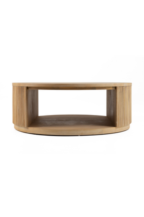 Natural Acacia Round Coffee Table | OROA Modern Jacobson | Oroa.com