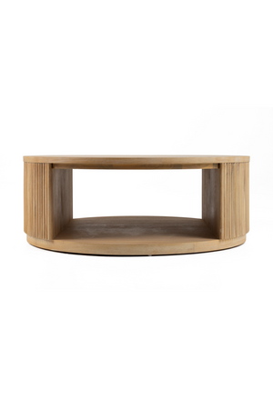 Natural Acacia Round Coffee Table | OROA Modern Jacobson | Oroa.com