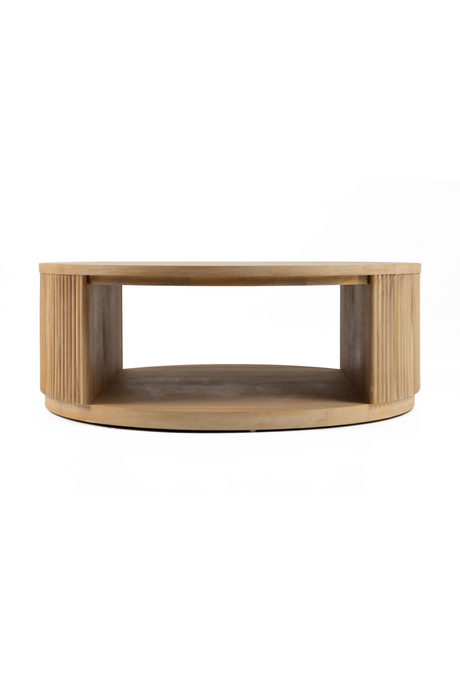 Natural Acacia Round Coffee Table | OROA Modern Jacobson | Oroa.com