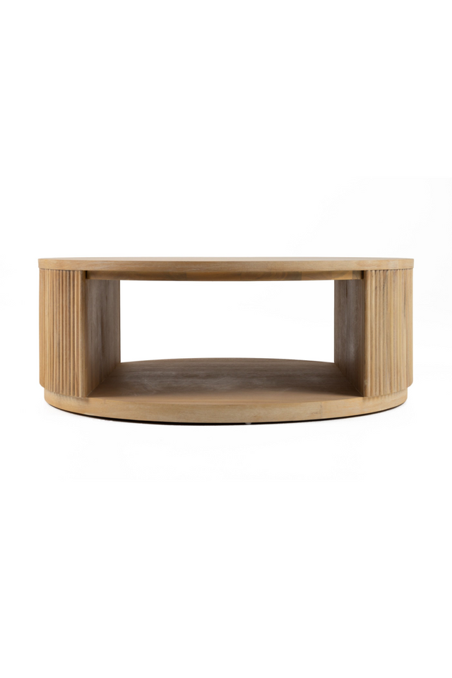 Natural Acacia Round Coffee Table | OROA Modern Jacobson | Oroa.com